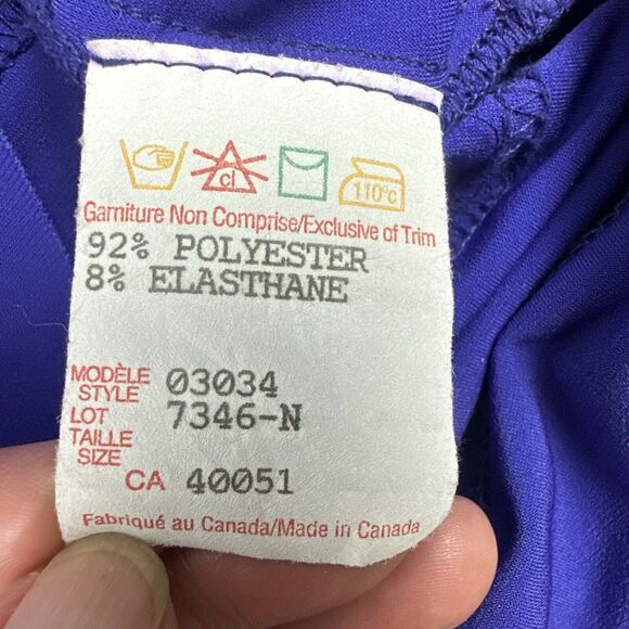 Frank Lyman purple frill layered dress‎ size US12 UK14 - Picture 8 of 8